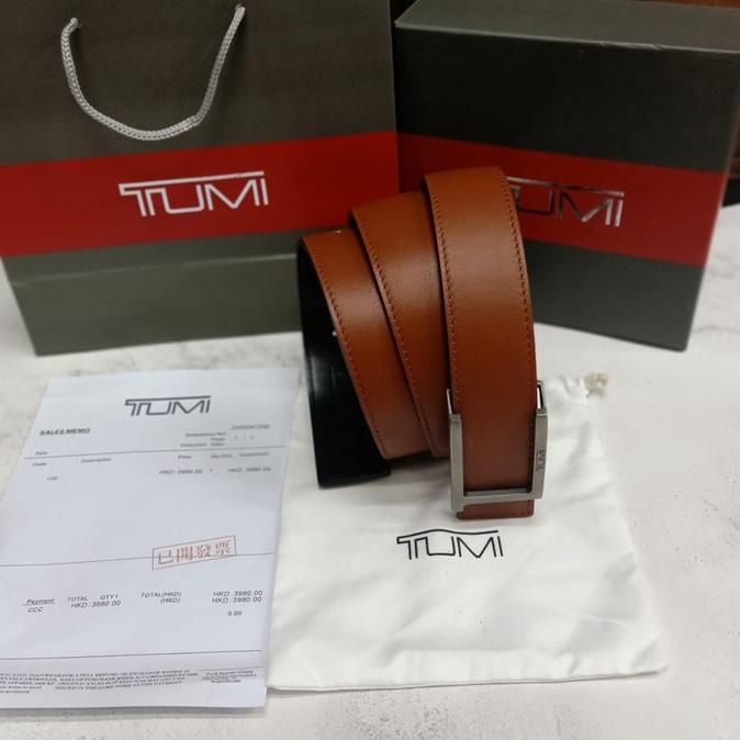 Tumi T buckle Leather reversible belt