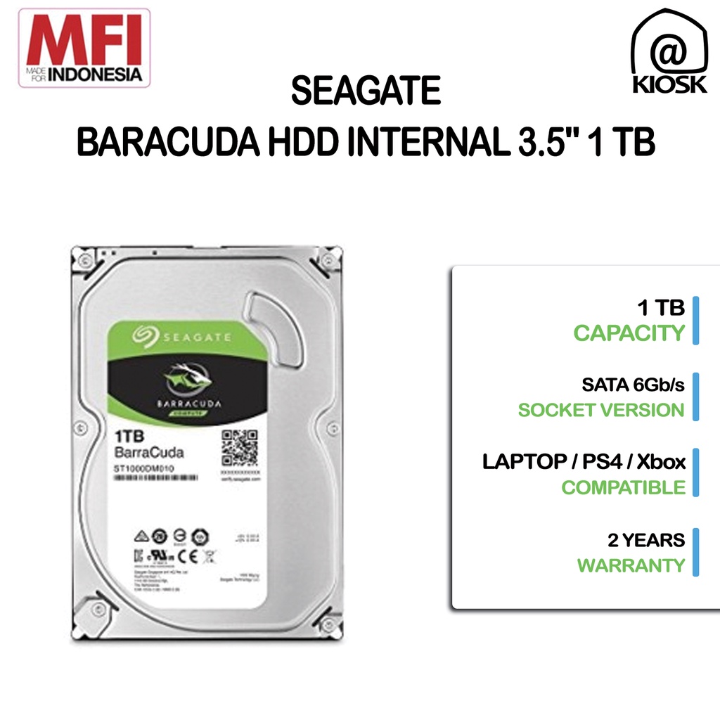 Seagate Barracuda 1TB-2TB-4TB - HDD PC 3.5 Inch/Internal Hard Disk/GARANSI 2 TAHUN/New & Original