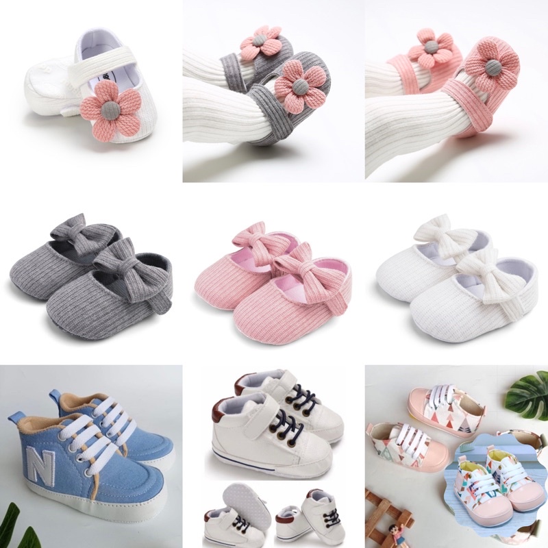 Prewalker Sepatu Bayi Perempuan Aksen Bunga FLOWER BLOOM | Sepatu Bayi premium