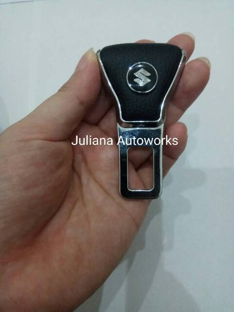 Colokan sefety belt Seatbelt kulit Logo Suzuki Honda Toyota Mitsubishi