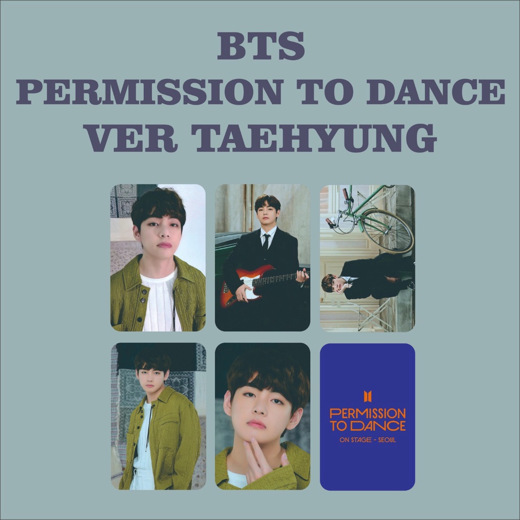 PHOTOCARD BTS PERMISSION TO DANCE MPC JUNGKOOK V JIMIN JHOPE SUGA JIN RM