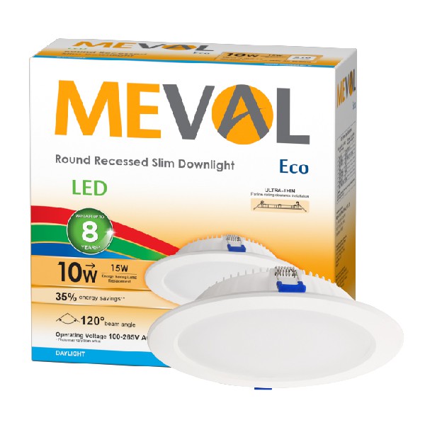 Lampu Panel LED Downlight ECO 10W 4", Putih - MEVAL