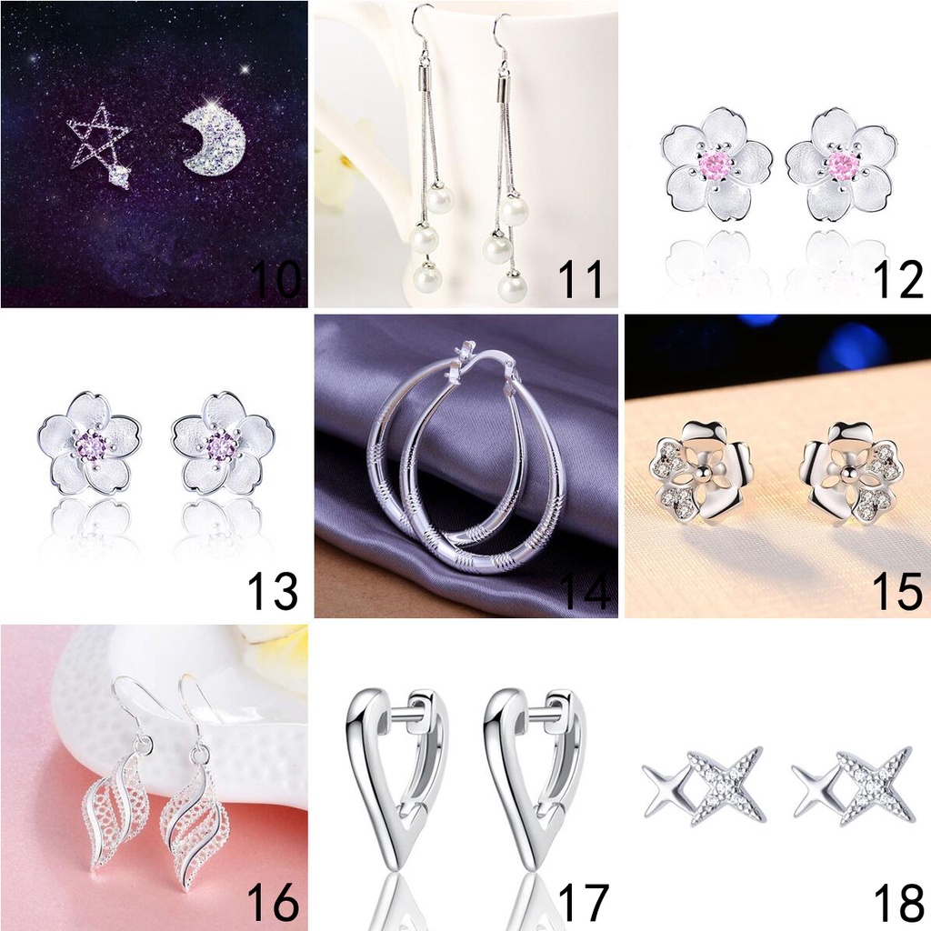 925 anting-anting perak murni, Busana sederhana, Anting-Anting wanita, Perhiasan Fashion Korea, Aksesoris telinga ED005