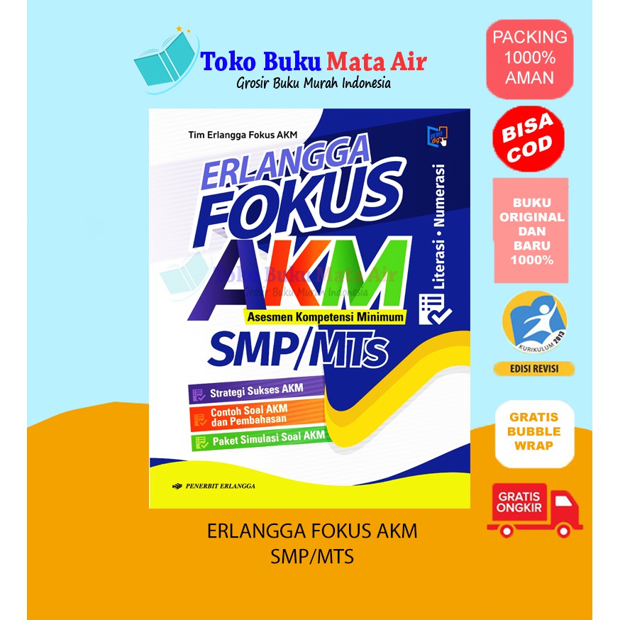 BEST SELLER ERLANGGA FOKUS AKM SMP/MTS - TIM ERLANGGA FOKUS AKM