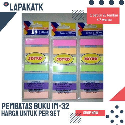 PEMBATAS BUKU JOYKO IM-32 / STICKY NOTE MARK & NOTE JOYKO +