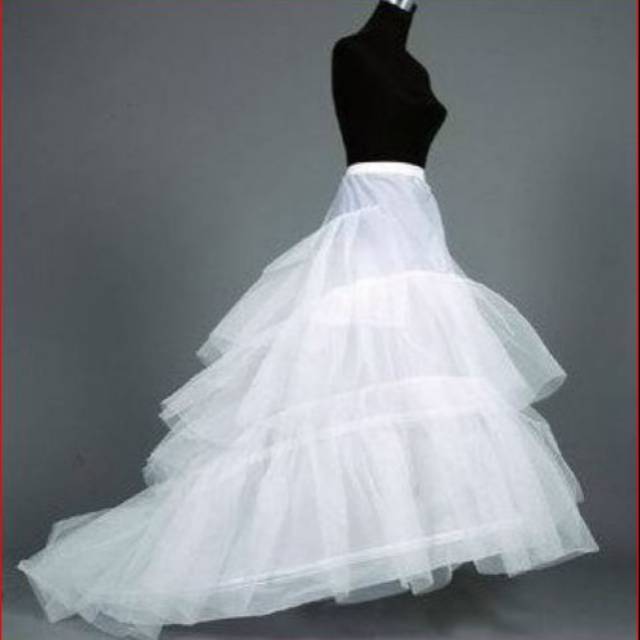 PETTOCOAT PETIKUT PETIKOT WEDDING PENGEMBANG DALAMAN ROK GAUN BAJU PENGANTIN / PESTA MODEL EKOR