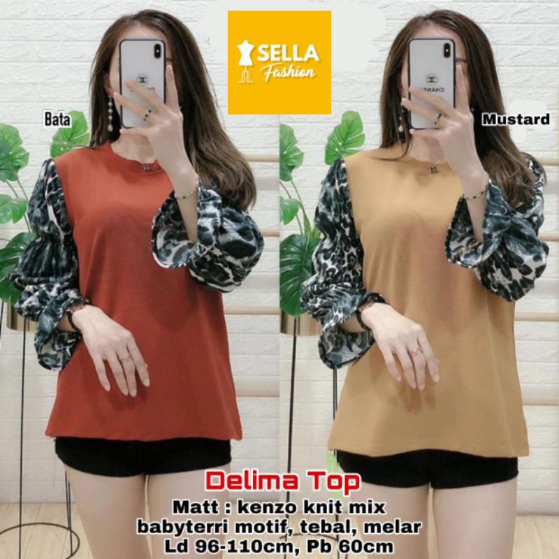 Atasan wanita delima top by shela fashion