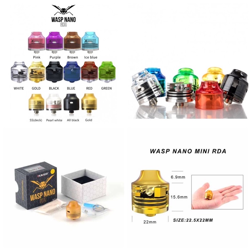 Oumier Wasp Nano RDA 22 MM Atomizer VAPE Authentic