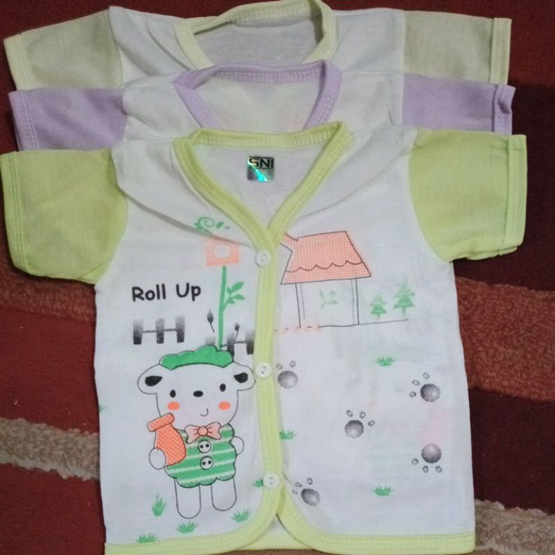 3PC Baju Bayi SNI Newborn Lengan Pendek Meyga