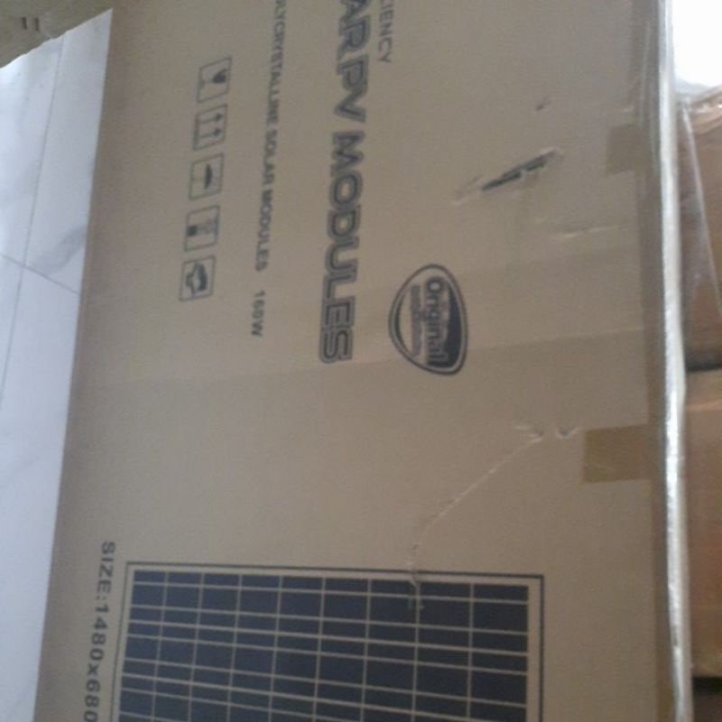 solar panel 160 wp + packing kayu