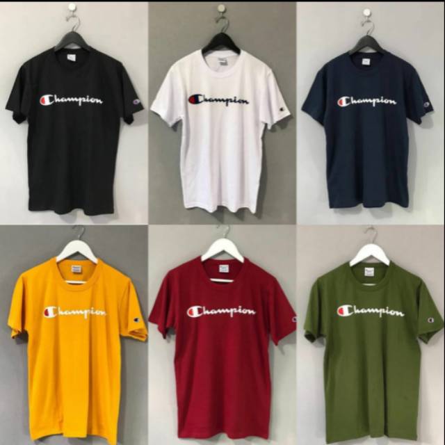 Kaos Pria Champion Script Tee Japan Market Original - Tshirt Champion