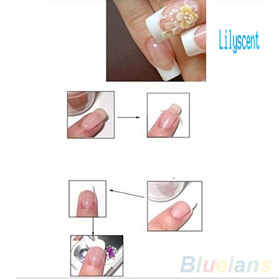 Lily 48Pcs Stiker Stensil Panduan Nail Art French Manicure DIY