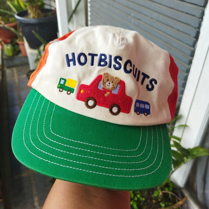 topi anak brand hotbiscuits second original