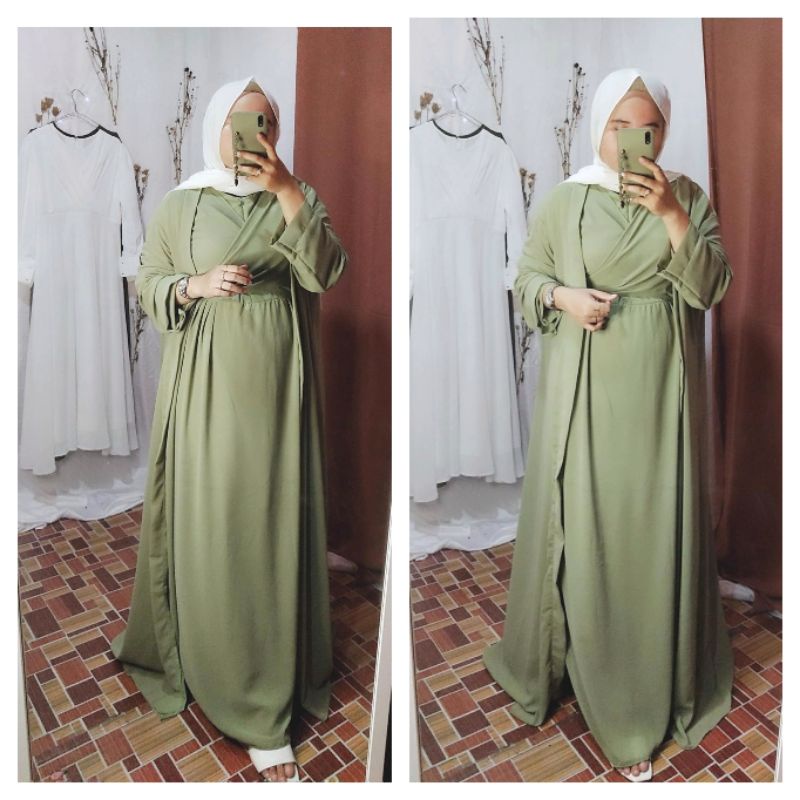 ABAYA SHAKILA WARNA MINT
