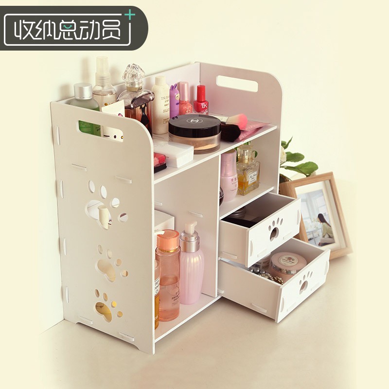 Double Drawer Cosmetic Storage Rak Kosmetik Tapak Pupies MB752