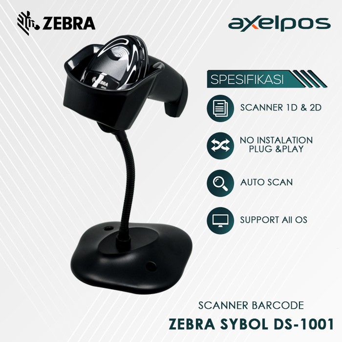 BARCODE SCANNER ZEBRA SYMBOL DS-1001 2D AUTO SCAN