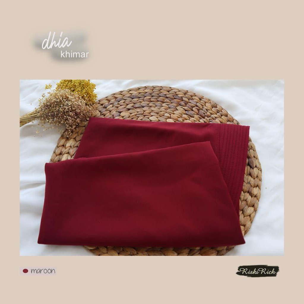 DHIA Khimar Instan Syari Lancip By Riskirich-Maroon