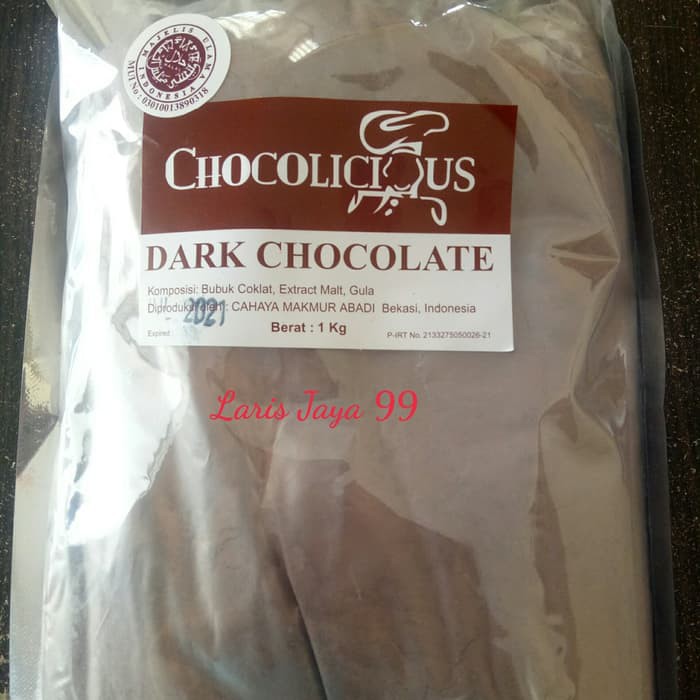 

BUBUK COKLAT HITAM/ DRAK COKLAT CHOCOLISIUS 1 KG