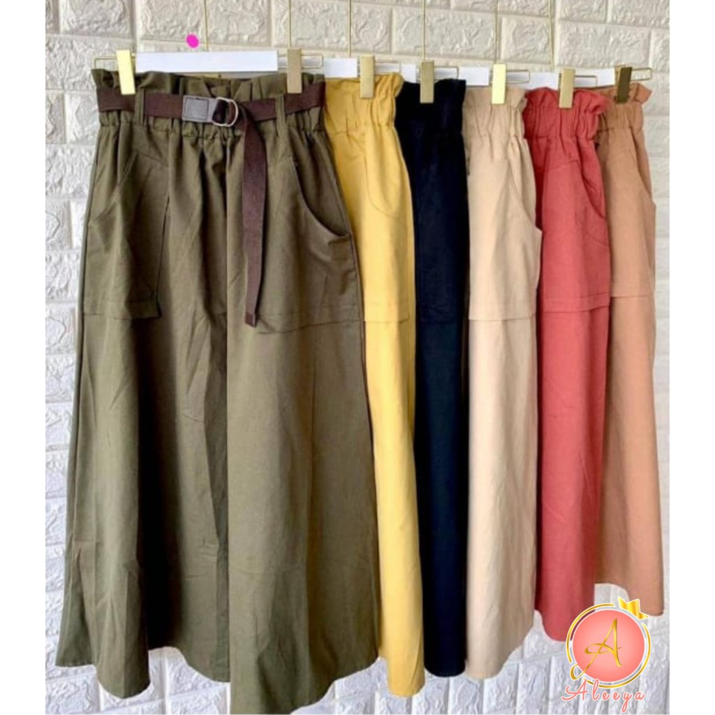 ALEEYA Rok Suede Panjang / Syahla Maxi Skirt Suede (2123)