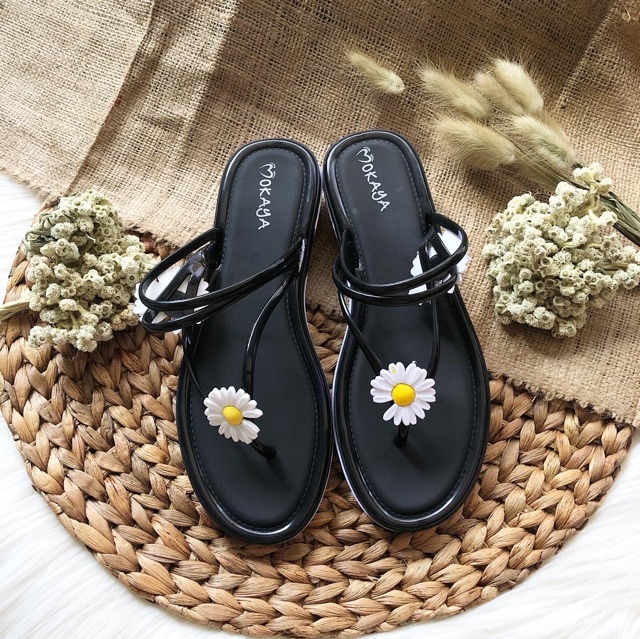 Sandal Tali Bunga Daisy Import Mokaya 016