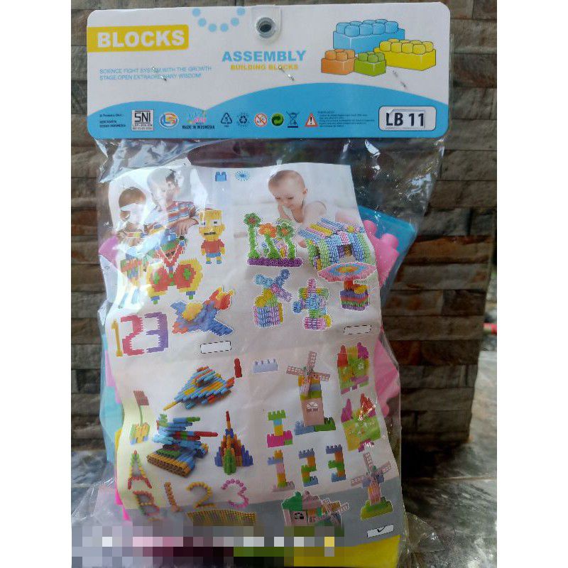 LB 11 - Mainan Lego Balok Block Rumah Kincir Puzzle Creative Mozaic LB11