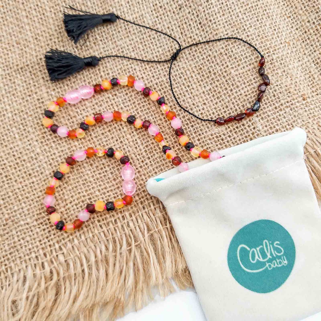 AG60-A Kalung dan Gelang Amber Tumbuh Gigi Bayi By Carlis Baby