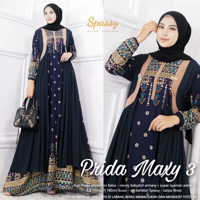 Anindya Spassy Prideta Gamis Dress Original Terbaru