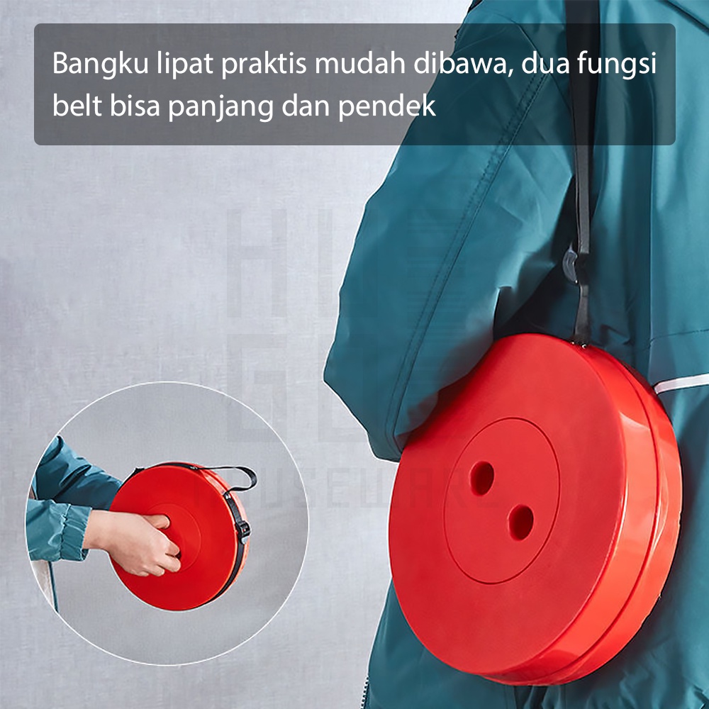 HUGO Bangku Lipat Kursi Lipat Outdoor Camping Kuat Kokoh Tahan Beban Telescopic