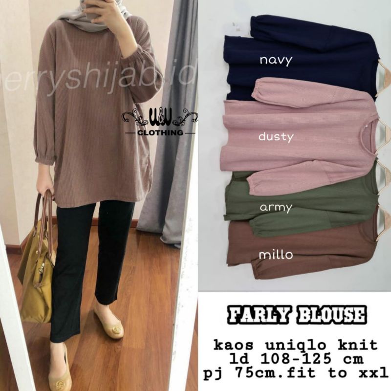 farly blouse kaos  UNIQLO knit recommend