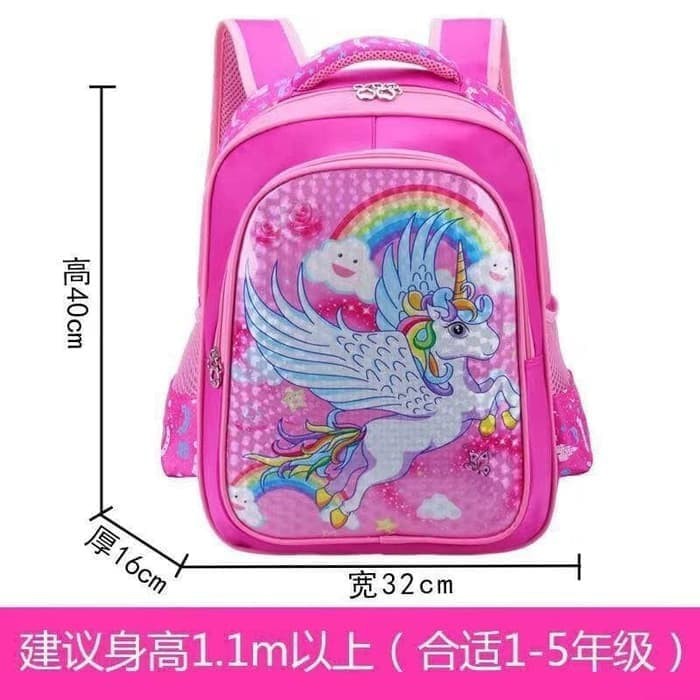 Tas Gendong Anak Cowok Laki Kecil Tk Sd Smp Sma Dan Sekolah Perem RW421  Unicorn Perempuan Backpack