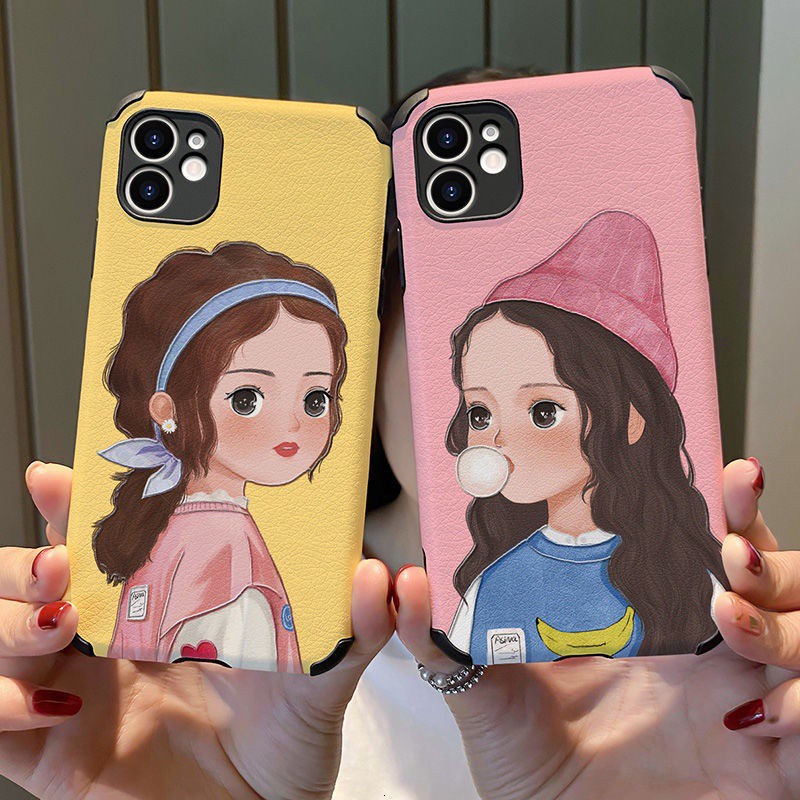 Soft Case Desain Bubble Gum Girl Untuk iPhone 6s Plus 7 8plus XR XSMAX 11 Pro Max 12 12promax 13 13Pro Max