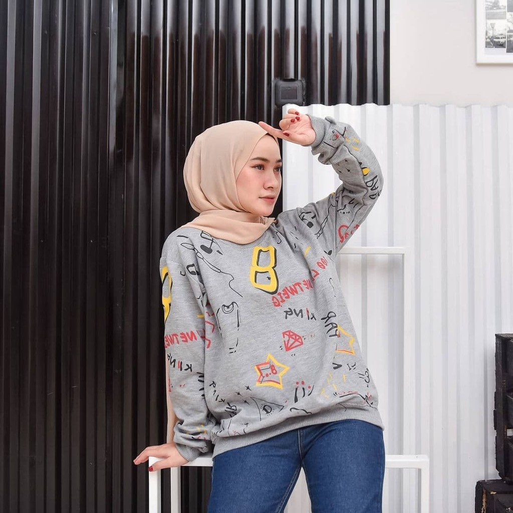 Nara Grosir - 8 Fullprint Sweater l Sweater Terbaru Pria dan Wanita