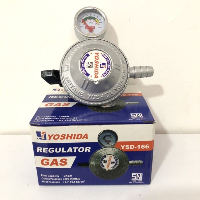 Regulator Gas LPG Selang Regulator Meter Klem Kompor/ regulator/ regulator selang 1.8meter SNI