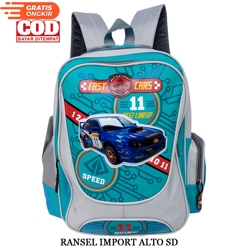 Alto Racing Tas Sekolah Anak Laki-laki Import Tas Ransel Alto Import Free Rain Cover