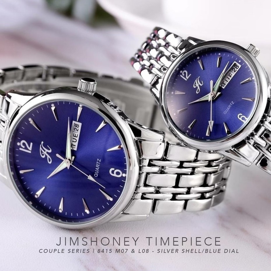 Jims Honey Jam Tangan 8415  Couple Pasangan Pria Wanita Analog Quartz Murah Branded Elegan Jims JH