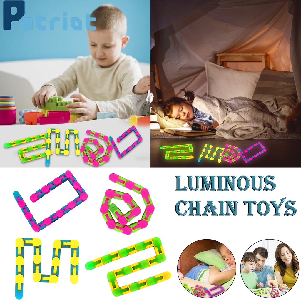 [ Colorful folding chain decompression toys For  children baby ]