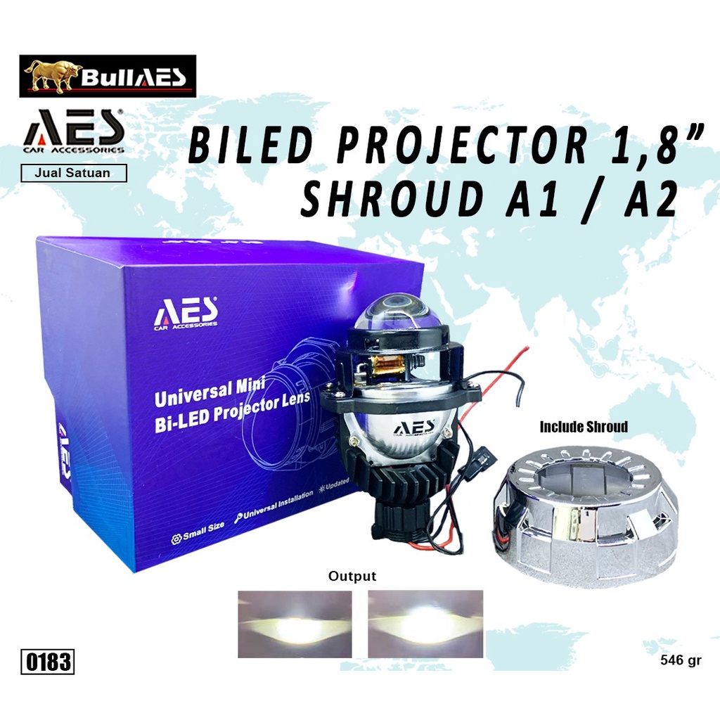 BILED 1.8 Inchi Shroud A1 A2 Paketan Kit AES