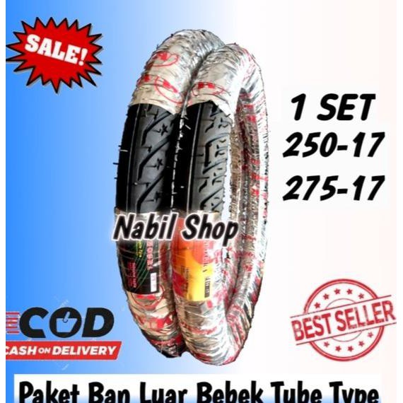 Ban Motor Luar Bebek Bukan Tubles Egr Satu Set Depan Belakang