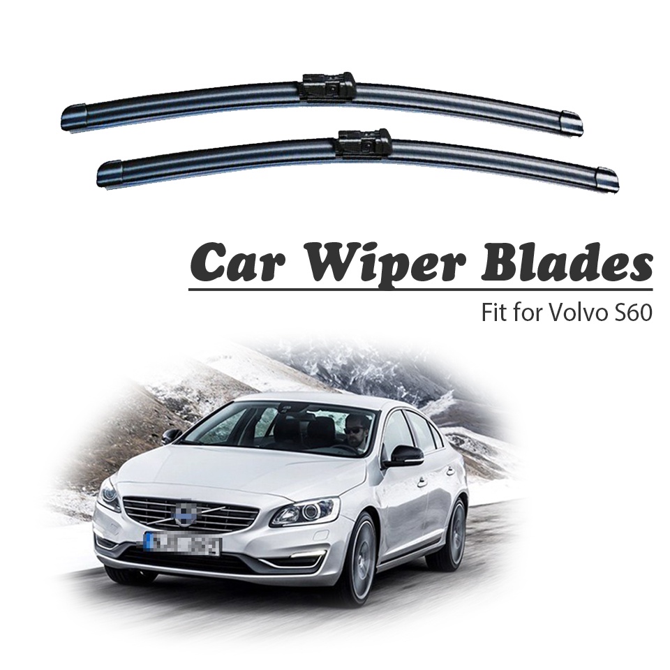 1 Set Karet Wiper Kaca Depan Mobil Untuk Volvo S60 2018 2017 2016 2012-2000