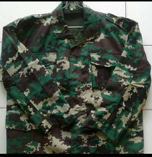 Jaket loreng army tebal