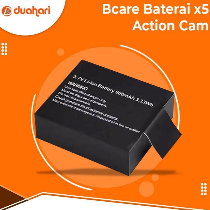 Bcare Baterai Action Cam X5 3.7V Li-Ion 900mAh Battery Camera Bcare X5