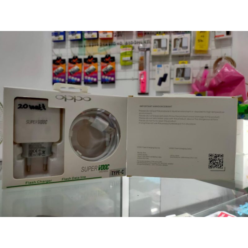 charger oppo tipe C 20watt original