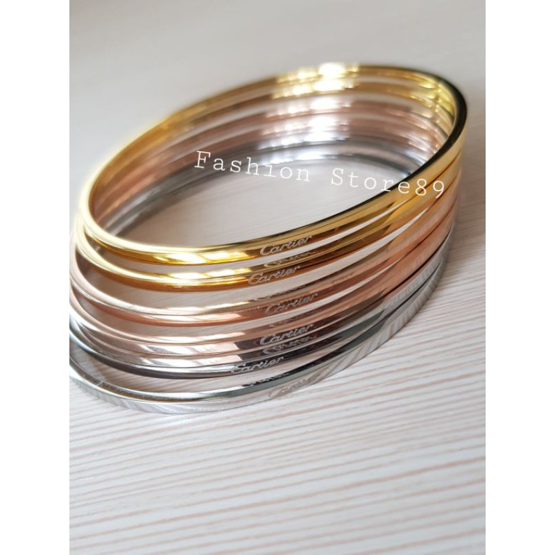 gelang bangle Titanium Set isi 6pcs Import edisi terbatas Antikarat selamanya