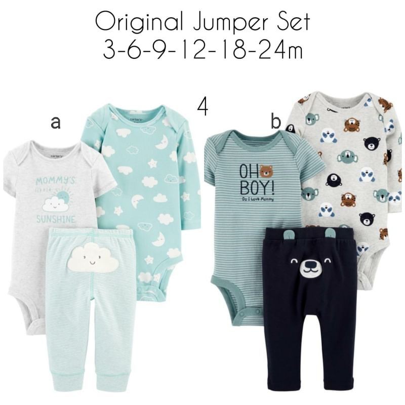 Set Jumper Bayi import/ Jumper bayi dan celana catell/ baby jumper/ baju bayi jumper