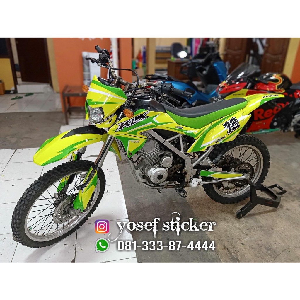 DECAL KLX 150 BF HIJAU KUNING