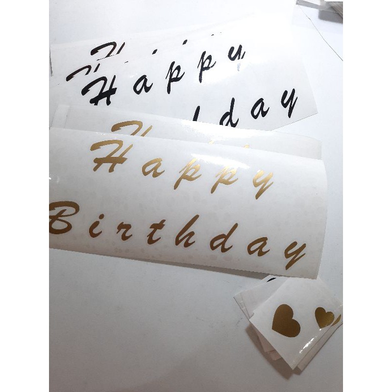 sticker balon happy birthday hati