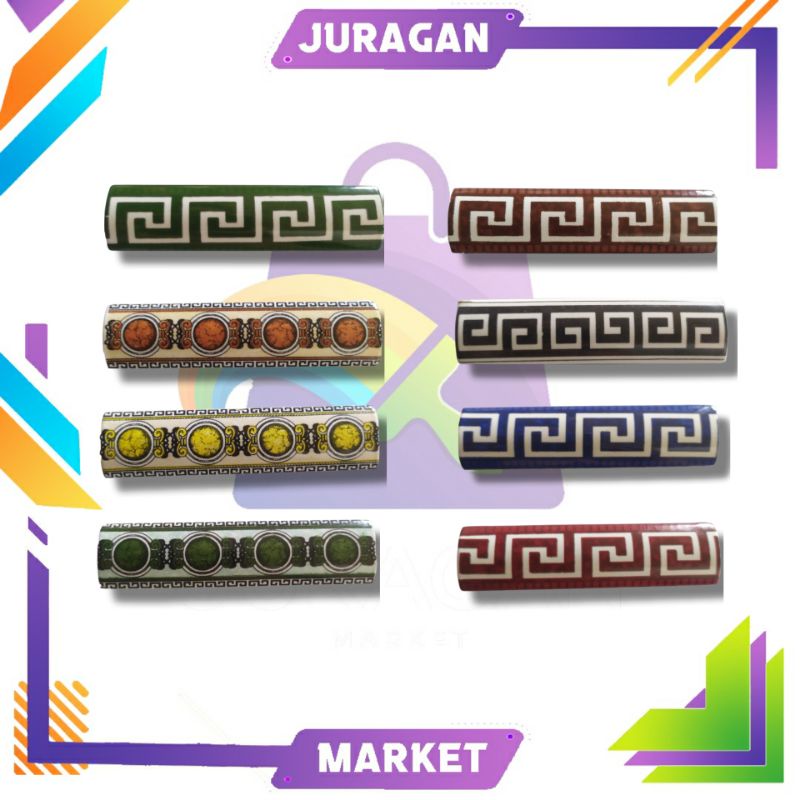 Lis keramik kuku macan motif versace 10 cm