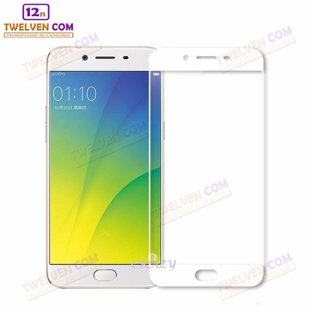 zenBlade 3D Full Cover Tempered Glass Oppo A57 - White