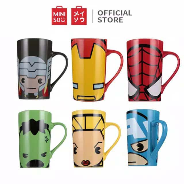 Jual Miniso Marvel Cangkir Keramik Mug Gelas Karakter Lucu Gelas Minum Susu Kopi 550ml Shopee 6637