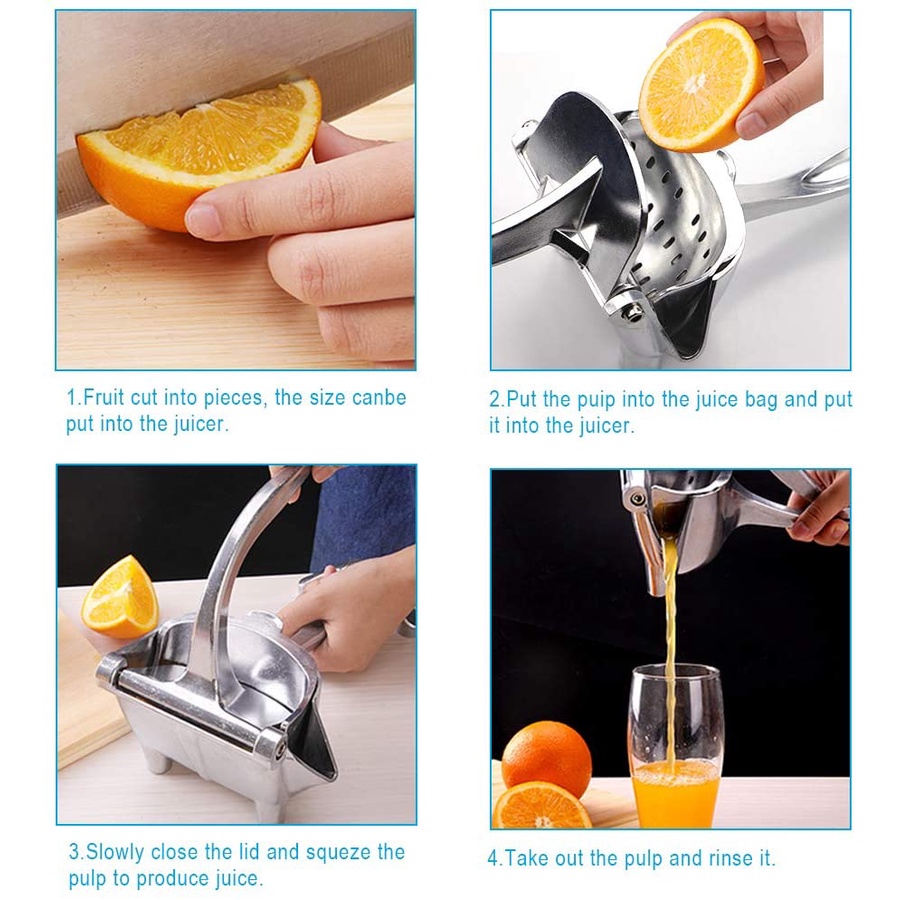 Manual Hand Pressure Juicer Juice Squeezer Cane Juice Kitchen Tool Aluminum Alloy